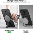 SURITCH for iPhone 16 Pro Max Case with Magnetic Camera Slide Cover and Adjustable Kickstand, Compatible with MagSafe, Shockproof Bumper Case Slim Protective Cover 6.9 Inch, Black — 5