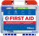 Be Smart Get Prepared 110 pc First Aid Kit: Clean, Treat, Protect Minor Cuts, Home, Office, Car, School, Business, Travel, Emergency, Outdoor, Camping & Sports, FSA/HSA (Packaging may vary) | 110 Piece Set — 1