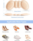 5 PRS Suede Heel Grips for Men Women - Pads for Big Shoes (Beige) - A1-beige — 5