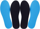 Amitataha 2 Pairs Breathable Insoles, Super-Soft, Sweat-Absorbent, Double-Colored and Double-Layered Shoe Inserts of Foam that Fit in Any Shoes (Blue/Black, 9.5-12 Women/8-9 Men) — 3
