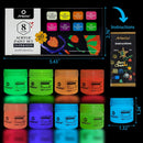 Artecho Glow in the Dark Acrylic Paint Set, 8 Colors x 20ml (0.7oz) | Jar | 0.7 Fl Oz (Pack of 8) — 2