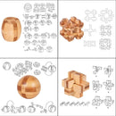 Brain Teaser Puzzle 20Pcs Unlock Interlock Game IQ Test Wooden Toy 3D Unlock Interlock Puzzle Magic Ball Brain Teaser Toy Puzzles for Adults — 1