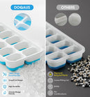 DOQAUS Ice Cube Tray with Lid and Bin,4 Pack Ice Cube Trays for Freezer