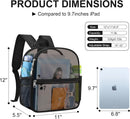 USPECLARE Clear Backpack for Stadium Approved 12×6×12 Transparent Bag | Black Pvc | Small — 2