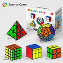 Vdealen Speed Cube Set, 2x2 4x4 Pyramid Mirror Dodecahedron Magic Cube Pack, Puzzle Cube Bundle Toys for Classroom Prizes Birthday Party, for Kids Teens Adults-5 Pack — 2