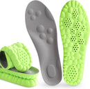 Pickleball Insoles, 4D Memory Foam Arch Support Inserts, Shock Absorbing, Anti-Slip Massage Support, Breathable Comfort for Walking & Sports(Green, Men 8-9/Women 9.5-10) - Men 6-7/Women 8-9 — 1