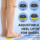 Dr. Shoesert 1" Adjustable Heel Lift Inserts (3-Layer Foam & Gel Hybrid) - Black — 2