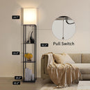 Gupuzm Floor Lamp with Shelves, Modern Square Standing Lamp with 3 Color Temperature Bulb, Corner Display Bookshelf… — 4