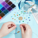 PH PandaHall 2160pcs 6mm Crystal Acrylic Beads Bicone Bracelet Bead Faceted Beads 24 Colors Rainbow Loose Craft Bead… — 2