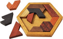 KINGZHUO Hexagon Tangram Puzzle Wooden Puzzle for Children and Adults Challenging Puzzles Wooden Brain Teasers Puzzle for Adults Puzzles Games Family Portable Brain Games Tangrams for Adults — 1