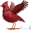 hogardeck Cardinal Garden Decor Outdoor Statues, Large Metal Red Bird Standing…