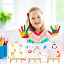 Mimorou 128pcs/64 Pack Mini Canvas with Easel for Painting Wood, 3 x 3 Inch | 32 — 6