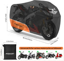 ROWYEET Motorcycle Cover Waterproof Outdoor Storage All Season Protection