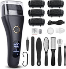 Electric Foot File Callus Remover for Feet - 6pcs Larger Grinding Head&3Speed, Pedicure Kit Foot Scrubber Deadskin Callus Remover, Foot Care Kit Pedicure Tools for Dead Skin Callus Hardskin Dry Cracks — 1