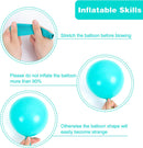 RUBFAC 135pcs Teal Blue Balloons Different Sizes 18 12 10 5 Inch Turquoise Teal Latex Balloon Garland Arch for Birthday Wedding Engagements Anniversary Baby Shower Party Decoration — 4