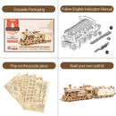 ROKR 3D Wooden Puzzle for Adults-Mechanical Train Model Kits-Brain Teaser Puzzles-Vehicle Building Kits-Unique Gift for Teens on Birthday/Christmas Day(1:80 Scale)(MC501-Prime Steam Express) — 4