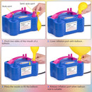 IDAODAN Electric Balloon Pump, Portable Electric Balloon Blower Machine Inflator Air Pump for Party Decorations | Blue Red — 4