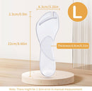 SooGree 2 Pairs Gel Arch Support Cushion Insoles Adhesive Silicone Flip Flop Thong Inserts Invisible Slim Inserts Pain Relief Anti-Slip Shock Absorption Plantar Fasciitis - Clear — 2