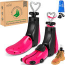 Shoe Stretcher Men, Women Leather Boot Stretcher for Wide Feets, Shoe Tree Adjustable Boot Widener Stretcher | pink | 2 Pack — 1