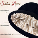 NPQQUAN Satin Lined Beanie for Women Silk Lined Beanies Winter Warm Hats — 3