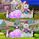 Christmas Inflatable Decoration, Sida-Earcy 10FT Polar Bear Snowball Igloo Lighted Blow Up Christmas Decorations Outdoor with Colorful Rotating LED Lights for Christmas Yard, Garden, Lawn — 3