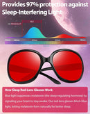 Joopin Oversized Sunglasses Womens Trendy Polarized Large Driving Sun Glasses Ladies UV Protective Big Sunnies Shades | B27-black/Sleep Red — 3