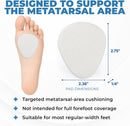 BloomLab Metatarsal Pads for Ball of Foot, 6 Pairs, 1/4" Thick, Trimmable 4