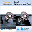 Kaistyle for Magsafe Car Mount【Strong Magnet】 Magnetic Phone Holder for Car Phone Holder Mount Dash Mounted Holders Phone Holders for Your Car Accessories for Women Men for iPhone 18 Pro Max 17 16 15 | Pink photo 2