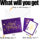 Pop Up Birthday Cards for Women -LED Light & Music Birthday Card | Purple — 5
