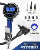Presta Valve Air Chuck – Digital Bike Tire Inflator with Pressure Gauge – Schrader to Presta Valve Adapter for Air Compressor — 8
