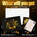 Pop Up Birthday Cards for Men, LED Light & Music Blow The Candle | Black — 5
