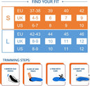 TIESTRA Cushioning-Gel Insoles for Women Providing Shock Absorption for Feet Relief, Comfortable Memory Foam Insole,Plantar Fasciitis Feet Arch Supports Shoe Inserts Size US6-10 Black S — 7