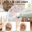 Upgraded Mini Dog Paw Trimmer with LED Light, Low Noise Small Pet Hair Trimmer 18mm Wide Curved Blade, 35dB Cordless Waterproof Pet Paw Grooming Clippers for Dogs, Cats, Paws, Ears, Face, Rump — 6