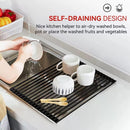 MERRYBOX Roll Up Dish Drying Rack Silicone Wrapped Over The Sink Dish Drying Rack Multipurpose Foldable Sink Drying… — 8