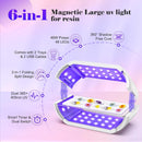 UV Light for Resin,48W 48 LEDs,Double-Sided,360°Surround,Dual 365-405nm — 2