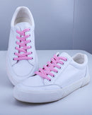 Teskyer Shoe Laces for Sneakers, 4 Pairs Flat Shoelaces | Light Pink — 3