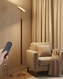 JOOFO Wood LED Torchiere Floor Lamp with Remote, 3000LM Dimmable — 1