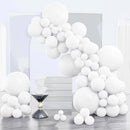 PartyWoo White Balloons 130pcs Matte White Latex Balloons Different Sizes | White-y13 — 1