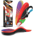 Plantar Fasciitis High Arch Support Insoles for Men & Women - for Flat Feet & Achilles Tendonitis, 240 lb Heavy Duty Work Boot Insoles with Shock Absorption & Arch Pain Relief - L - Orange — 1