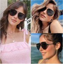 ANDWOOD Oversized Aviator Sunglasses for Women Men Big Large Shades | Black | Polarized Lens | Polarized — 3