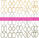 Shynek 60Pcs Hollow Frame Pendants - Resin Craft Bezels Jewelry Molds for Necklaces and Earrings Making Supplies — 2