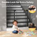 Cumbor 29.7-51.5 in Extra Wide Baby Gate for Stairs, Dog Gate Indoor Black