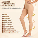 Medical Compression Stockings for Women 20-30mmHg Compression Leggings | Beige | X-Large — 4