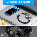 4 in 2 Multi Charging Cable 4A,Retractable USBA/C Universal Charger Cords 6