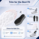 4D Cloud-Like Comfort Soles for Men - Soft Memory Foam Cushioning Insoles - Trim to Fit Steppers Insoles with Arch Support for Foot Pain Relief and Fatigue Reduction(US M 7.5-10.5) - Black — 5