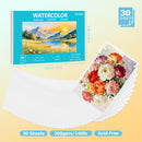 Pacocoast Small Watercolor Sketchbook 5.5"x8.5", 30 Sheets 140lb/300gsm | Teal — 3