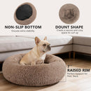 MIXJOY Orthopedic Dog Bed Comfortable Donut Cuddler Round Pet Beds Ultra Soft Washable Dog and Cat Cushion (20''/23''/30'') (23'', Brown) — 2