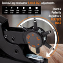 Pro-Master Desktop Leather Hole Puncher - Belt Hole Puncher for Leather with Tabletop Base - One Hand Use, Heavy Duty Carbon Steel, 6 Rotary Sizes 2-4.5mm for Watch Band, Shoes, Bag Strap & Crafts — 3