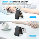 SHIELDON Genuine Leather for MagSafe Wallet Stand, 6 Card Holders, Black photo 4