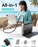 Portable Charger Power Bank 10000mAh, 45% Smaller Built-in Cables & AC Plug photo 3